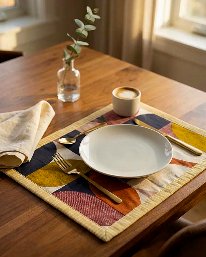 Magnolia Placemat, Mustard - Image 8