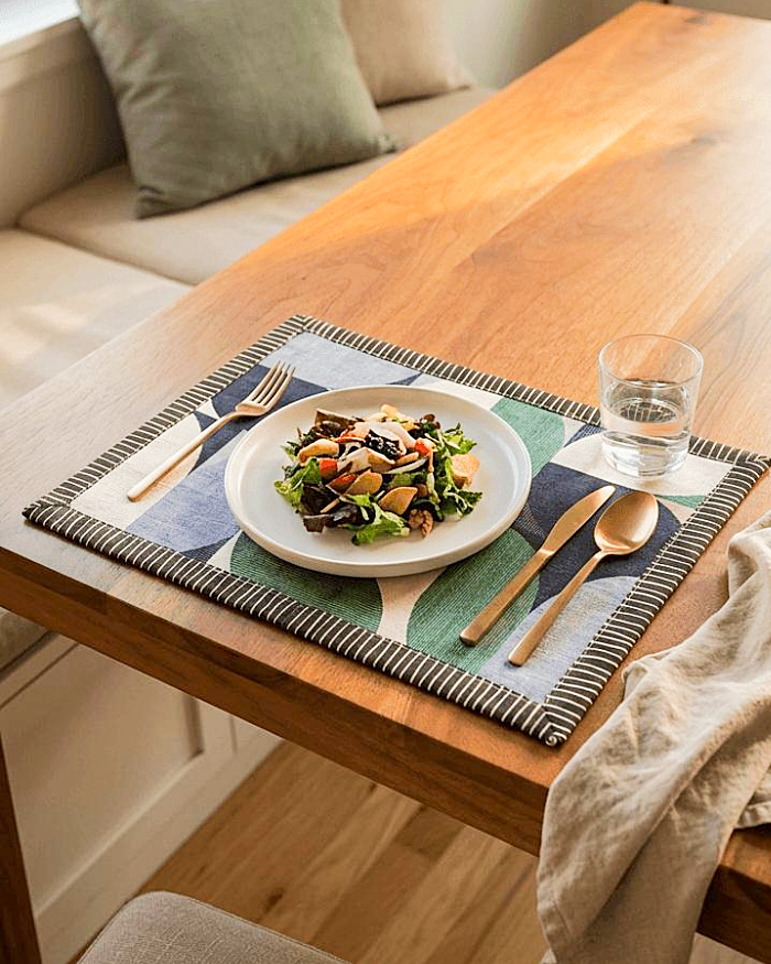 Magnolia Placemat, Navy - Image 6